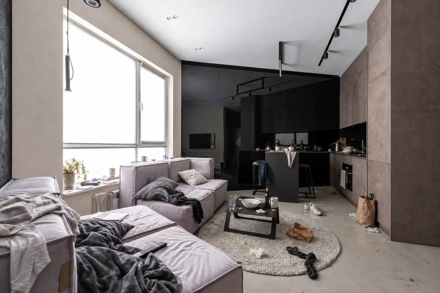 A representative apartment before cleaning